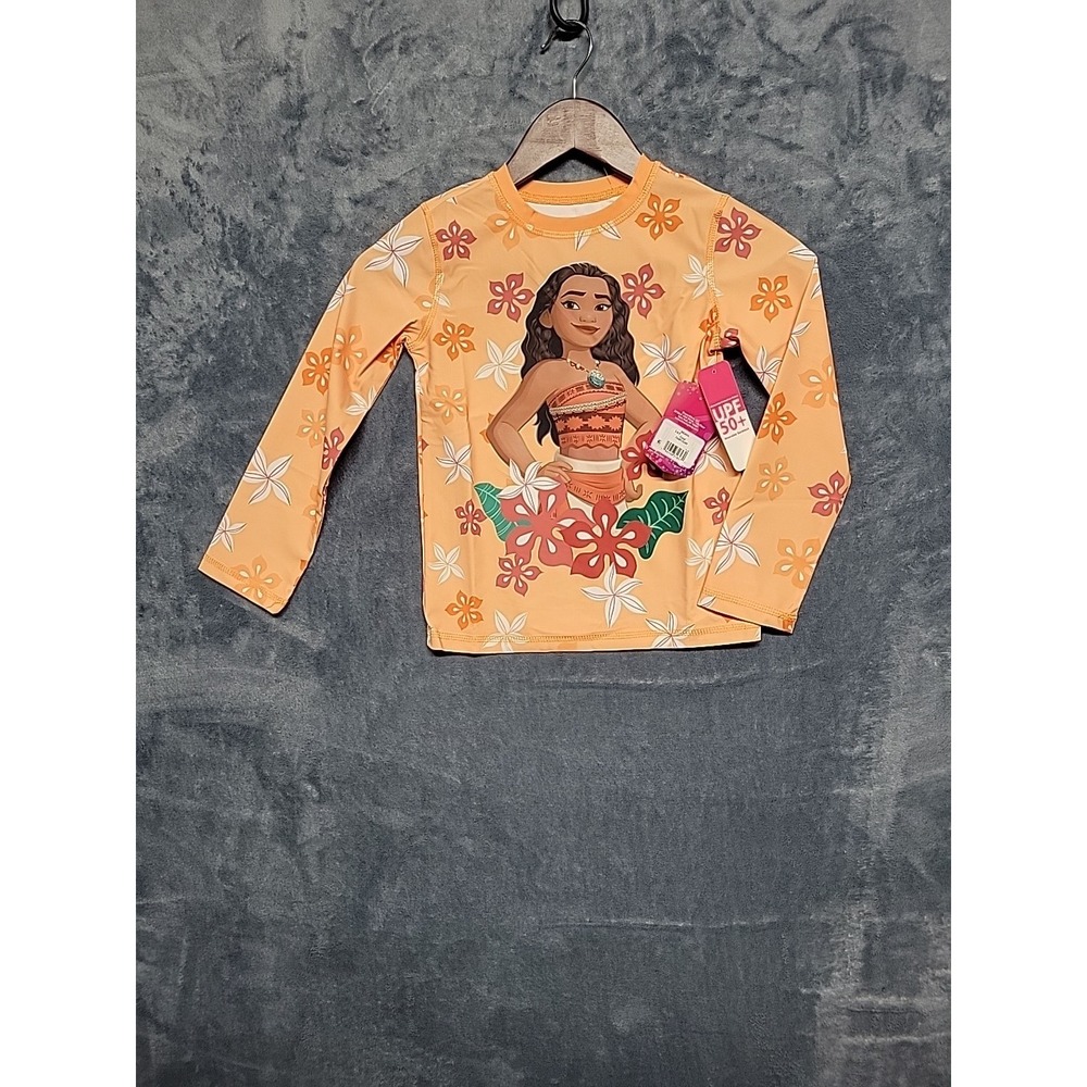 Girls Longsleeve Water‎ Shirt 50+ UV Protection T-Shirt MOANA Size 6/7